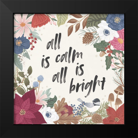 Winter Spirit VI Black Modern Wood Framed Art Print by Marshall, Laura