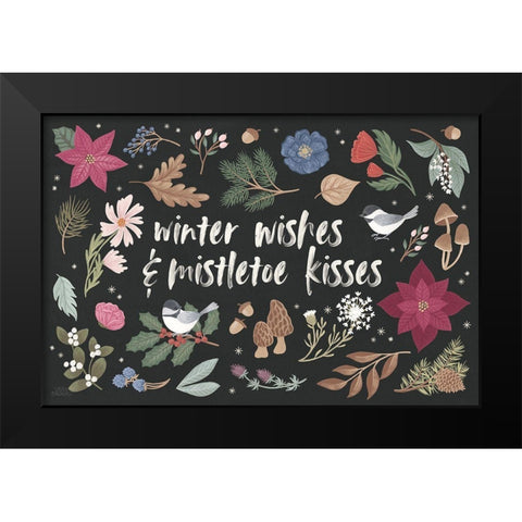 Winter Spirit I Dark Black Modern Wood Framed Art Print by Marshall, Laura