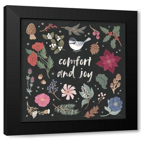 Winter Spirit II Dark Black Modern Wood Framed Art Print with Double Matting by Marshall, Laura