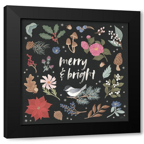 Winter Spirit III Dark Black Modern Wood Framed Art Print with Double Matting by Marshall, Laura