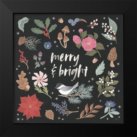 Winter Spirit III Dark Black Modern Wood Framed Art Print by Marshall, Laura