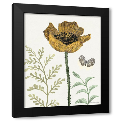 Springtime II Warm Black Modern Wood Framed Art Print by Miller, Sara Zieve
