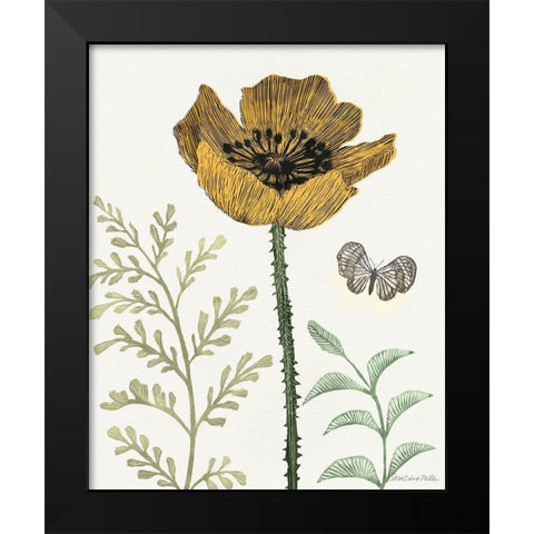 Springtime II Warm Black Modern Wood Framed Art Print by Miller, Sara Zieve