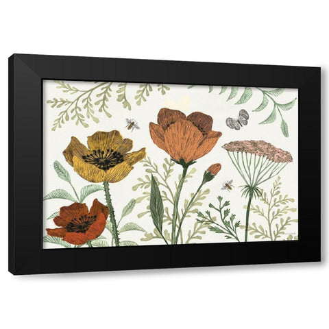 Springtime IV Warm Black Modern Wood Framed Art Print by Miller, Sara Zieve