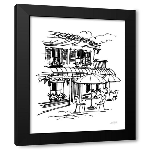 Cafe Sketch I Black Modern Wood Framed Art Print with Double Matting by Tavoletti, Anne