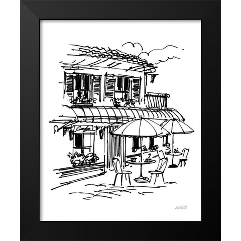 Cafe Sketch I Black Modern Wood Framed Art Print by Tavoletti, Anne