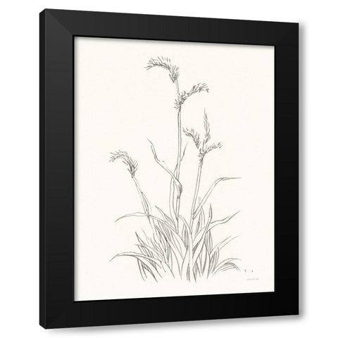 Farm Nostalgia Flowers V Dark Gray Black Modern Wood Framed Art Print by Nai, Danhui