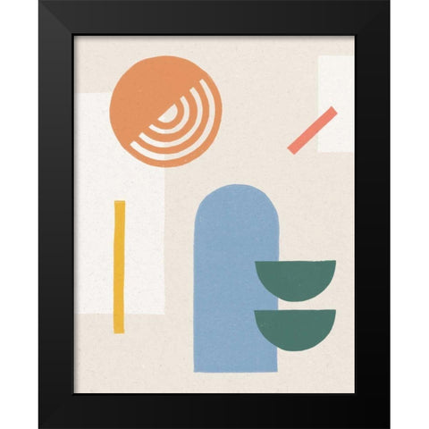 Shapely I Black Modern Wood Framed Art Print by Hershey, Moira