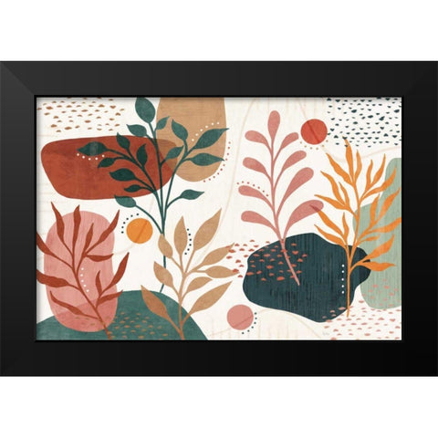 Abstract Blossom I Black Modern Wood Framed Art Print by Charron, Veronique