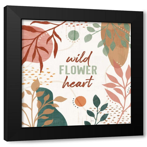 Abstract Blossom VI Black Modern Wood Framed Art Print by Charron, Veronique