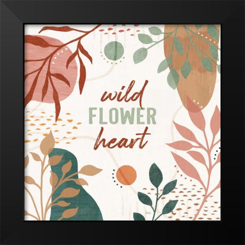 Abstract Blossom VI Black Modern Wood Framed Art Print by Charron, Veronique