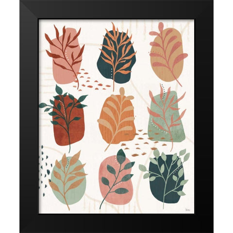 Abstract Blossom VIII Black Modern Wood Framed Art Print by Charron, Veronique