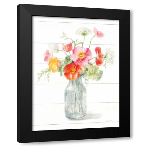 Homegrown Summer II Black Modern Wood Framed Art Print with Double Matting by Nai, Danhui