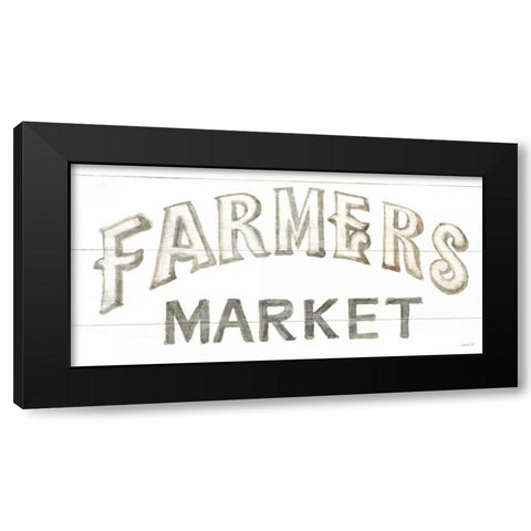 Homegrown Summer Sign I Black Modern Wood Framed Art Print with Double Matting by Nai, Danhui