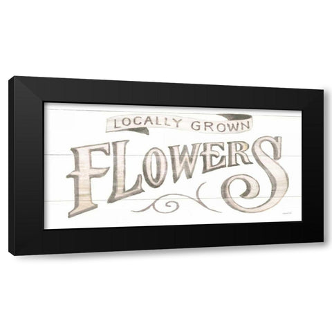 Homegrown Summer Sign IV Black Modern Wood Framed Art Print with Double Matting by Nai, Danhui