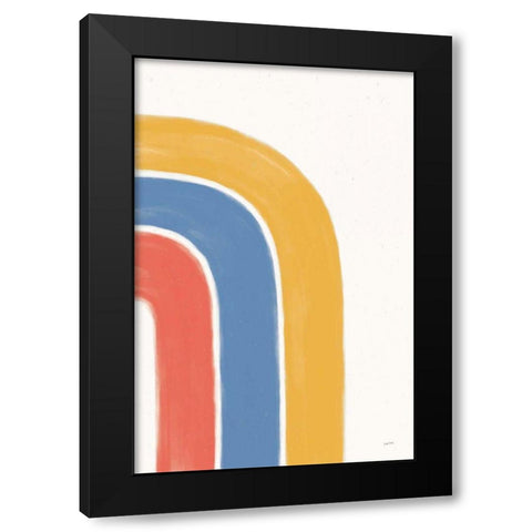 Bright Rainbow I Black Modern Wood Framed Art Print with Double Matting by York, Leah