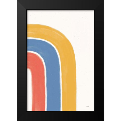 Bright Rainbow I Black Modern Wood Framed Art Print by York, Leah