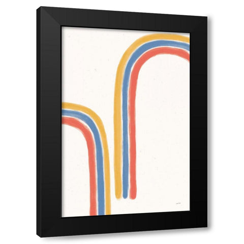 Bright Rainbow II Black Modern Wood Framed Art Print by York, Leah