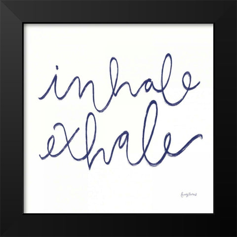 Calm Home III Indigo Crop Black Modern Wood Framed Art Print by Thorns, Becky