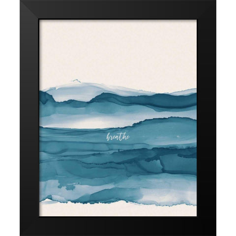 Coastal Ink I Eventide Crop I Breathe Black Modern Wood Framed Art Print by Paschke, Chris