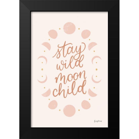 Pink Celestial Boho II Black Modern Wood Framed Art Print by Thorns, Becky