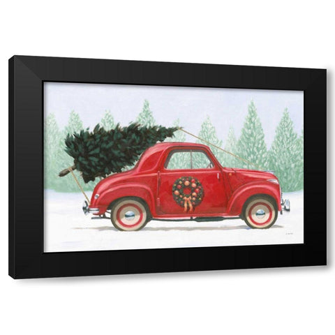 Christmas Farm I Black Modern Wood Framed Art Print by Wiens, James