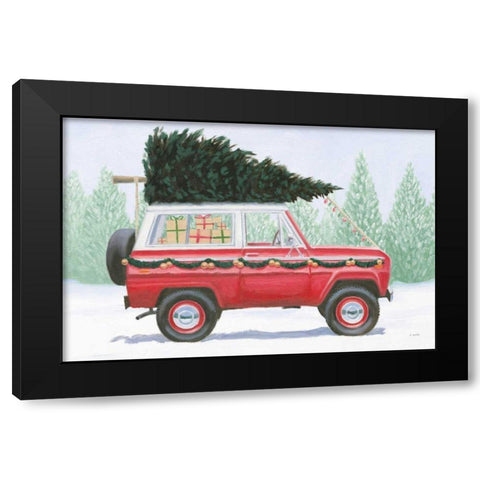 Christmas Farm III Black Modern Wood Framed Art Print by Wiens, James