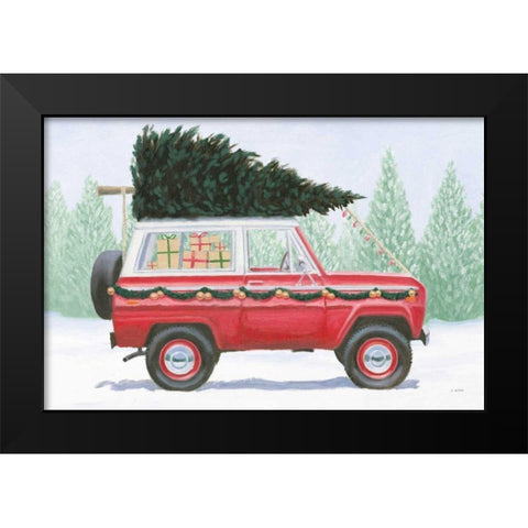 Christmas Farm III Black Modern Wood Framed Art Print by Wiens, James