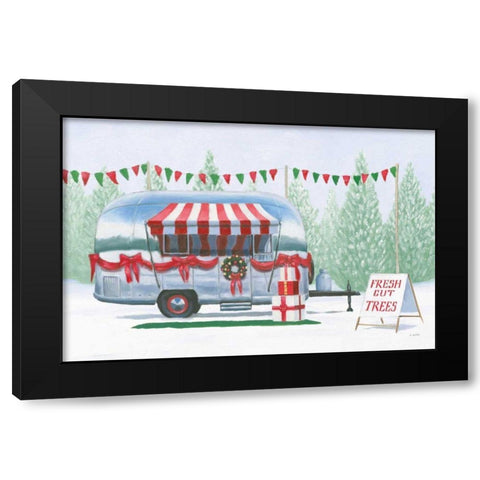 Christmas Farm IV Black Modern Wood Framed Art Print with Double Matting by Wiens, James