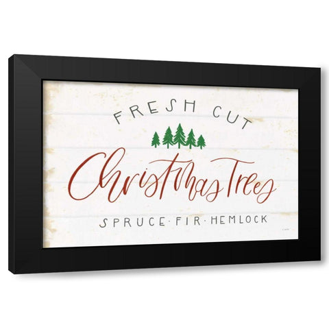 Christmas Farm V Black Modern Wood Framed Art Print with Double Matting by Wiens, James