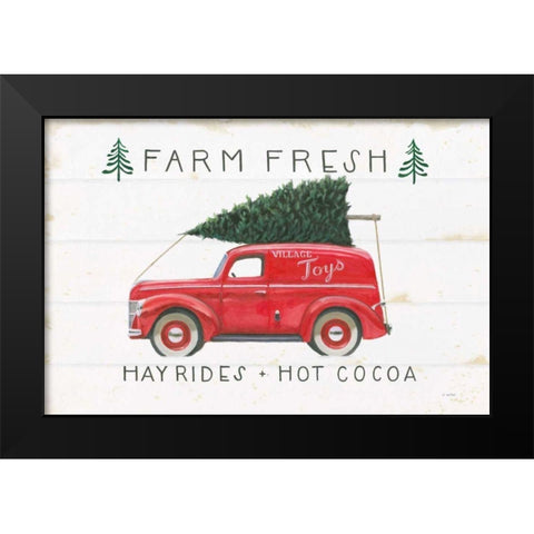 Christmas Farm VI Black Modern Wood Framed Art Print by Wiens, James