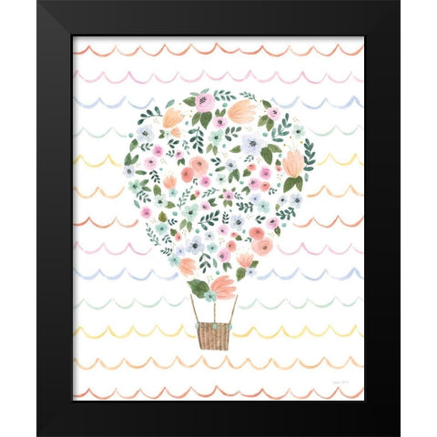 Lets Chase Rainbows VIII Waves Black Modern Wood Framed Art Print by Jackson, Jenaya