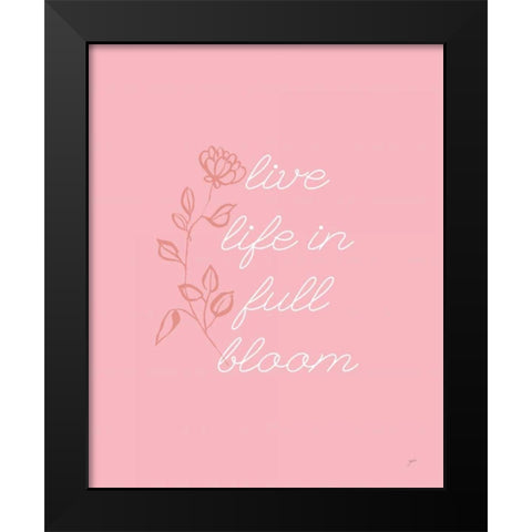 Full Bloom Black Modern Wood Framed Art Print by Panganiban, Karyn