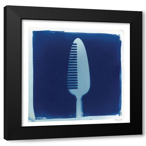 Cyanotype Kitchen I Black Modern Wood Framed Art Print with Double Matting by Green, Nancy