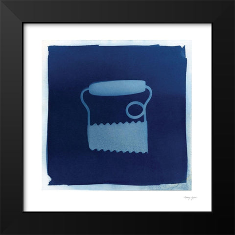 Cyanotype Kitchen III Black Modern Wood Framed Art Print by Green, Nancy