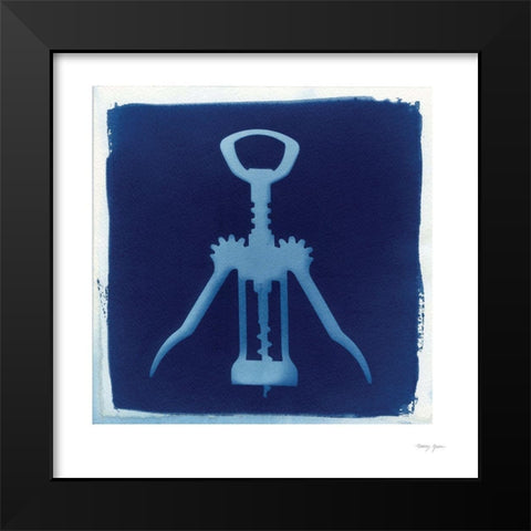 Cyanotype Kitchen V Black Modern Wood Framed Art Print by Green, Nancy
