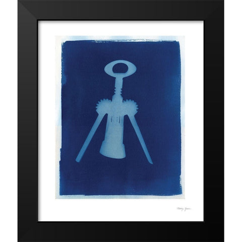 Cyanotype Kitchen VI Black Modern Wood Framed Art Print by Green, Nancy