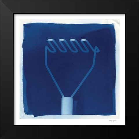 Cyanotype Kitchen IX Black Modern Wood Framed Art Print by Green, Nancy