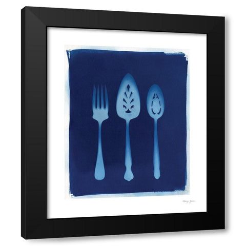 Cyanotype Kitchen X Black Modern Wood Framed Art Print with Double Matting by Green, Nancy