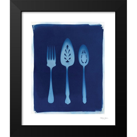 Cyanotype Kitchen X Black Modern Wood Framed Art Print by Green, Nancy