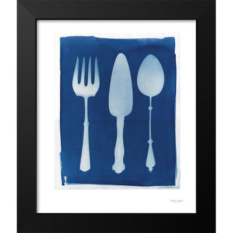 Cyanotype Kitchen XI Black Modern Wood Framed Art Print by Green, Nancy