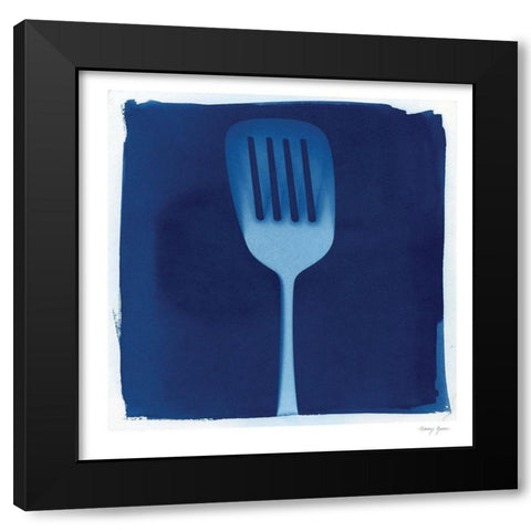 Cyanotype Kitchen XII Black Modern Wood Framed Art Print with Double Matting by Green, Nancy