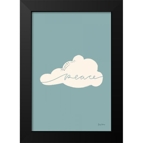 Peaceful I Black Modern Wood Framed Art Print by Thorns, Becky