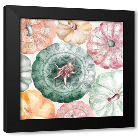 Harvest Touch II Black Modern Wood Framed Art Print by June, Dina