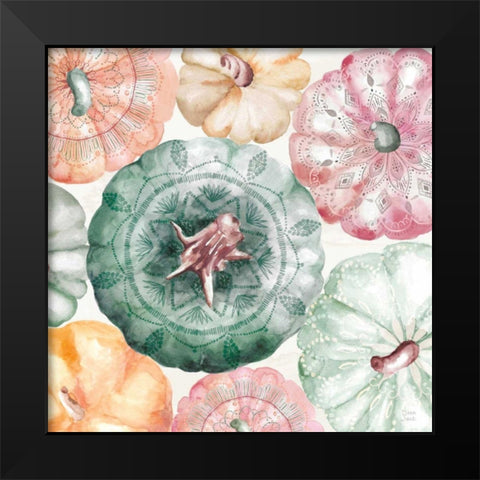 Harvest Touch II Black Modern Wood Framed Art Print by June, Dina