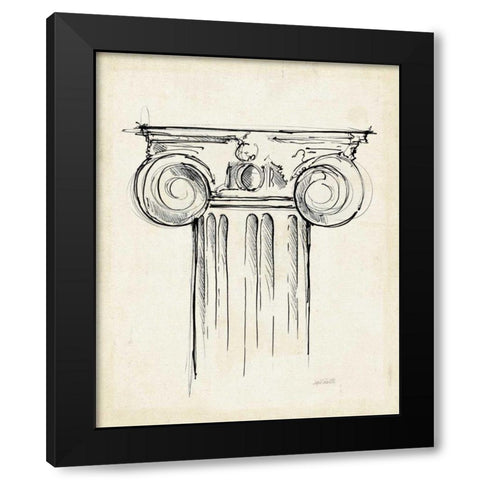 Museum Sketches VII Off White Black Modern Wood Framed Art Print with Double Matting by Tavoletti, Anne