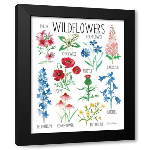 Nature Chart I Black Modern Wood Framed Art Print by Zaman, Farida