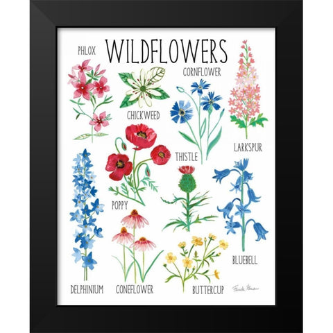 Nature Chart I Black Modern Wood Framed Art Print by Zaman, Farida