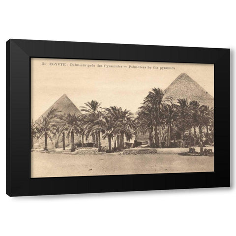 Egypt Postcard II Black Modern Wood Framed Art Print by Wild Apple Portfolio