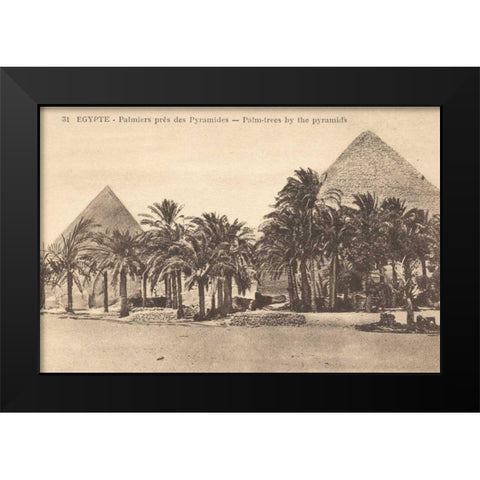 Egypt Postcard II Black Modern Wood Framed Art Print by Wild Apple Portfolio